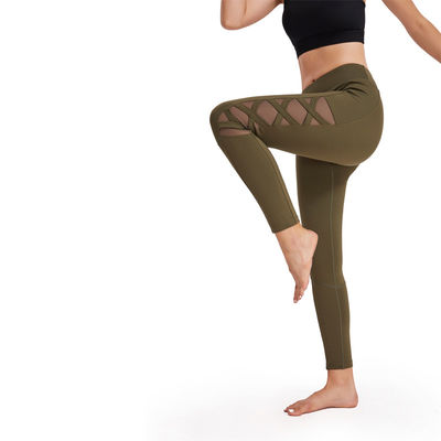 Hohe Taillen-Polyester-Yoga-Hosen-Sportkleidungs-Frauen-Eignungs-Kleidungs-nahtlose Trainings-Sätze