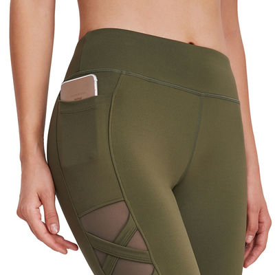 Hohe Taillen-Polyester-Yoga-Hosen-Sportkleidungs-Frauen-Eignungs-Kleidungs-nahtlose Trainings-Sätze
