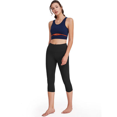 Laufendes Polyester-Yoga-Hosen-Frauen-Yoga stellte Trainings-Eignungs-Gamaschen-Satz ein
