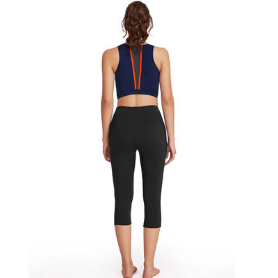 Laufendes Polyester-Yoga-Hosen-Frauen-Yoga stellte Trainings-Eignungs-Gamaschen-Satz ein