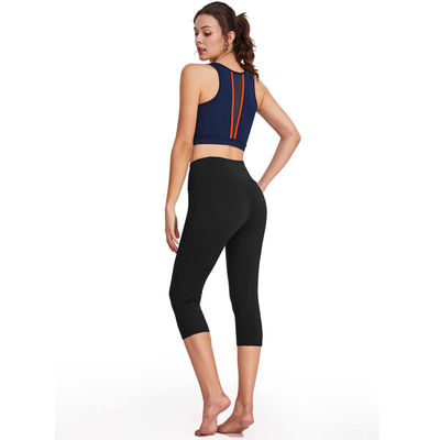 Laufendes Polyester-Yoga-Hosen-Frauen-Yoga stellte Trainings-Eignungs-Gamaschen-Satz ein