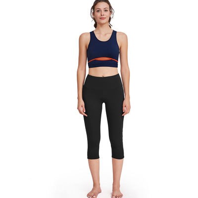 Laufendes Polyester-Yoga-Hosen-Frauen-Yoga stellte Trainings-Eignungs-Gamaschen-Satz ein