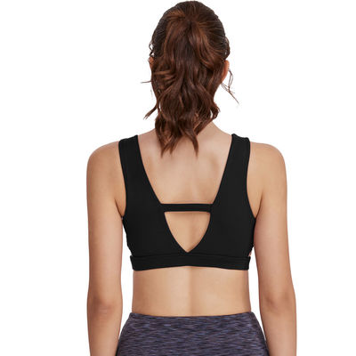 Kundengerechte hohe bloße Yoga-Spitze des Intensitäts-Trainings-BH-78%Polyester 22%Spandex