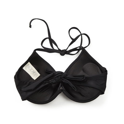 Hoher Elastizitäts-Polyester-Badeanzug-rückenfreier sexy Kasten-Auflagen-Bikini