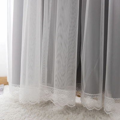280 cm 720 G-/Mpolyester-Vorhangstoff-Luxusleinenstromausfall-Stickerei