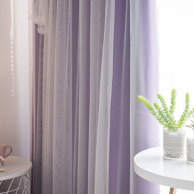 Doppelte Seite Matte Polyester Curtain Fabric Blackout schattierendes 90%