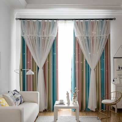 Digital Druck-Polyester-Vorhangstoff-Stromausfall-Wohnzimmer