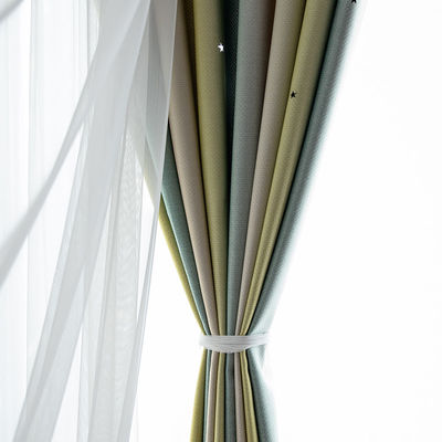 Hauptdekor-Polyester-Vorhangstoff Druckleinenstromausfall-Fenster