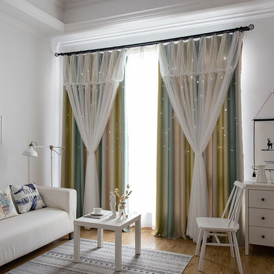 Hotel-Polyester-Vorhangstoff-Ebenen-Luxushauptgewebe 100%