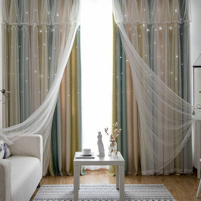 Hotel-Polyester-Vorhangstoff-Ebenen-Luxushauptgewebe 100%