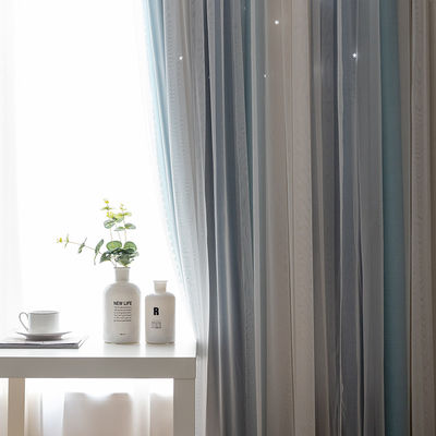 Thermal isolierte geometrischen Muster-Jacquardwebstuhl-Stromausfall drapiert Fenster-Vorhänge