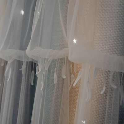 Fenster-spinnt weißes Tulle-Polsterungs-Vorhangstoff-Seiden-Weiche Warmful