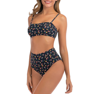 Dreieck-Polyester-Badeanzug-Bikini Breathable stützbares rückenfreies Swimmwear Eco freundlicher