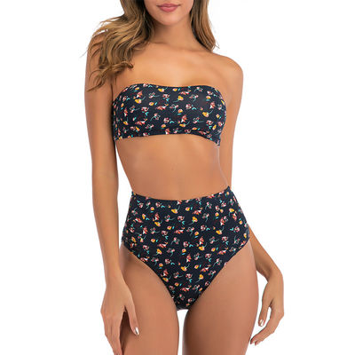 Dreieck-Polyester-Badeanzug-Bikini Breathable stützbares rückenfreies Swimmwear Eco freundlicher