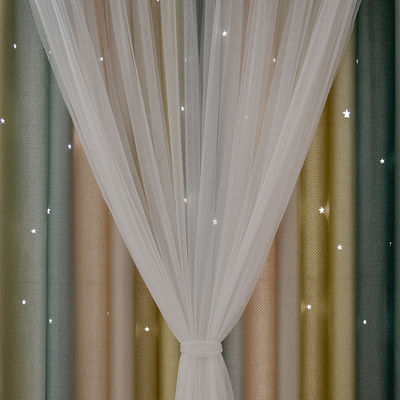 Wohnzimmer, das Voile-bloßen Ösen-Vorhangstoff 54*84inch druckt