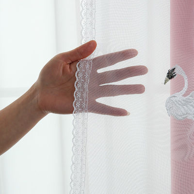 Voile-Fenster-Vorhang-bloßes Gewebe 2.80M 100% Polyester-weiches Chiffon- Weiß