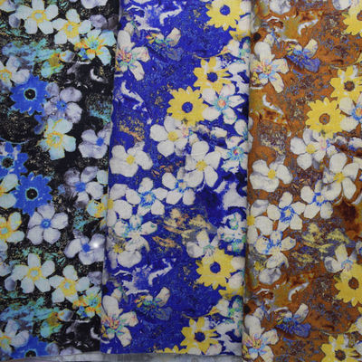 Gesponnenes Viskose-Gewebe-Digital Druckrayon Challis-Textilblumenmuster 100%