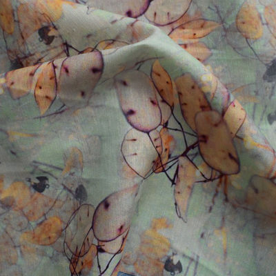 Twill-dickflüssiges Bindungs-Färbungs-Rayon Challis-Gewebe, das Blumen-Digital gedruckt bedeutet