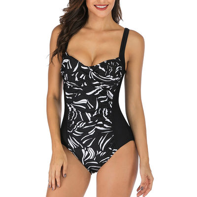 Damen-Polyester-Badeanzug-einteilige Strandkleidungs-sexy Badeanzug