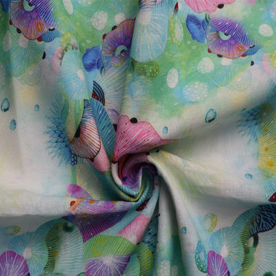 Luxus-Polyester-Baumwollgewebe-hellblaue gesponnene Kleiderhosen-Blumenramiefaser