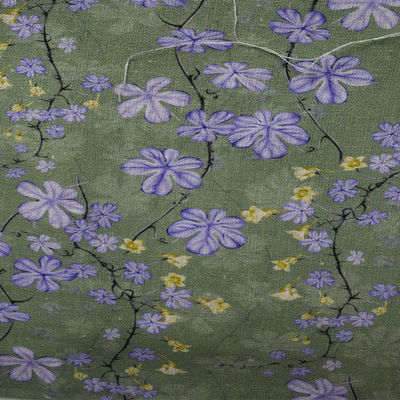 Digital-Sommerburgunder-Druckbaumwolle für Dame Dress Linen Print