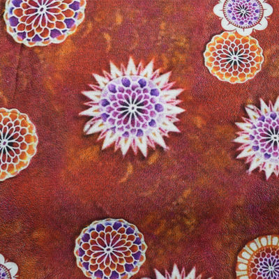 Gestrickte Eiscreme-Breathable Wasser-beständige Gewebe-Digital Druckblumenramiefaser