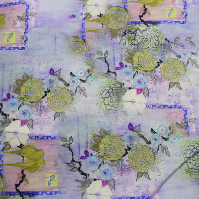 Ramiefaser-Rayon-Blumen des Digital-Polyester-Baumwollgewebe-Hauptgewebe100% gedruckt