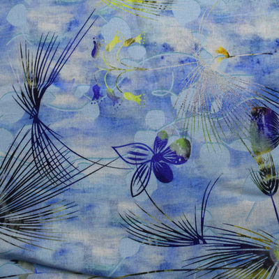 Ramiefaser-Rayon-Blumen des Digital-Polyester-Baumwollgewebe-Hauptgewebe100% gedruckt