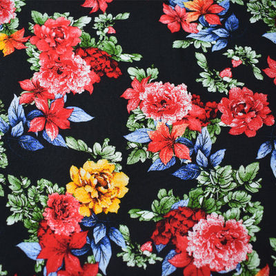 Drehdruck-Rayon-dickflüssige Gewebe-Blume gesponnenes Textilkleid