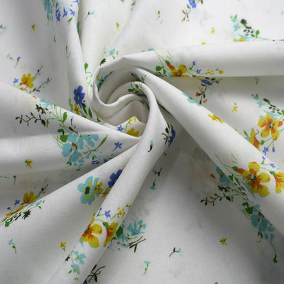 Blumen-Digital-Baumwolle druckte Spandex, Chiffon- Gewebe 54*58 auszudehnen