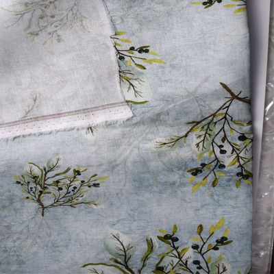 Textil-Polyester, das Gewebe-Ramiefaser-Baumwollplaid-Leinenmischungs-Gewebe druckt