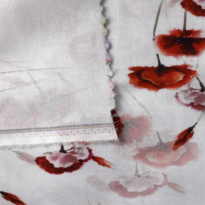 Textil-Polyester, das Gewebe-Ramiefaser-Baumwollplaid-Leinenmischungs-Gewebe druckt