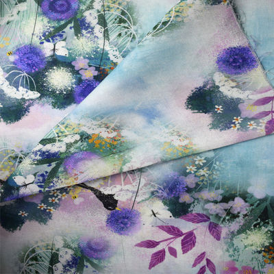 Nachgemachtes Dull Satin Spun Polyester Knitted-Gewebe der Baumwolle190gsm