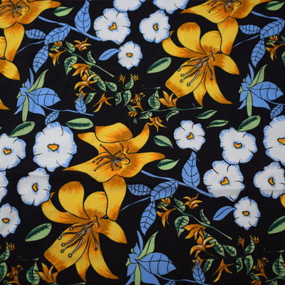 Der kundengebundene Blumen Spitzen-Blusen-weiche Rayon-Druck stricken Twill-Viskose-Gewebe