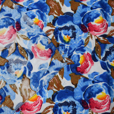 Modernes Blumen-Muster druckte Bambusrayongewebe