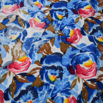 Modernes Blumen-Muster druckte Bambusrayongewebe