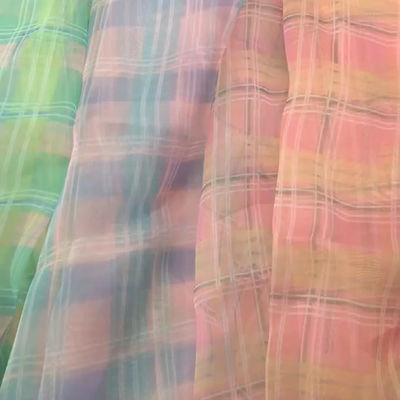 150cm breiter weicher blauer dreidimensionaler Stern-Druck-Chiffon- Tulle-Gewebe für Kleider