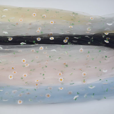 Spandex stickte Brokat-Jacquardwebstuhl elastischen Mesh Fabric