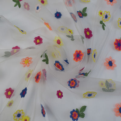 Spandex stickte Brokat-Jacquardwebstuhl elastischen Mesh Fabric