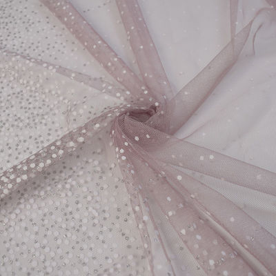 160cm weiches Tulle Spitze-Hochzeits-Kleider-Gewebe 90% Nylon-10% metallisch