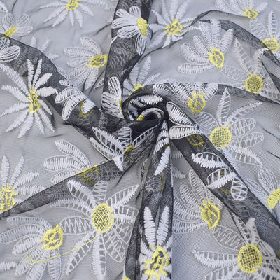 Weiches materielles Schweizer Stickgarn-Voile-Spitze-Gewebe für Kleidung