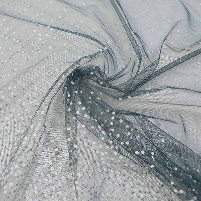 Druck100% blauer Stern-Nylonfunkeln Tulle Mesh Fabric For Dress