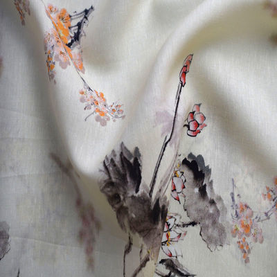 Blumenmuster-druckte weiches Tulle-Gewebe Tencel reine Baumwolle Drucksleepwear