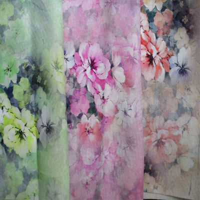 Blumenmuster-druckte weiches Tulle-Gewebe Tencel reine Baumwolle Drucksleepwear