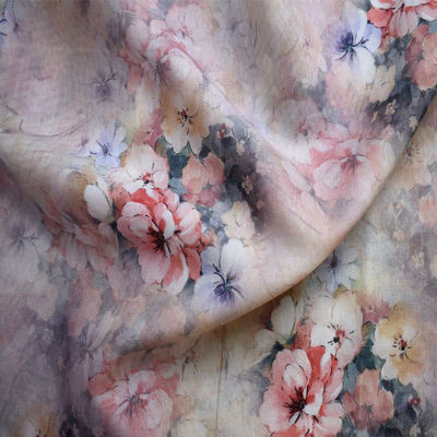 Blumenmuster-druckte weiches Tulle-Gewebe Tencel reine Baumwolle Drucksleepwear