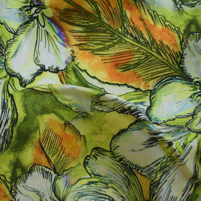Gesponnener Viskose-Mischungs-Druck-fester gefärbter Twill Tencel weicher Tulle Gewebe-70%