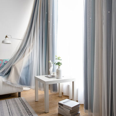 Das Leinenverdunkelungsvorhang-Gewebe schattieren Luxus für Wohnzimmer