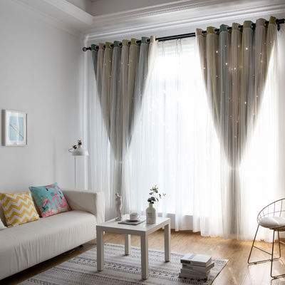 Leinwandbindung Wohnzimmer-Leinen-Vorhangstoff-hohe Schattierung