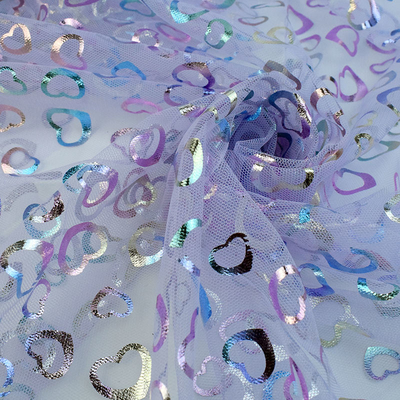 Vögel kopieren Blume sich schnüren weich Tulle-Gewebe-klebende Paillette