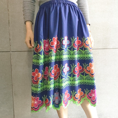 Frauen-kundenspezifische Rock-hawaiische Art-Mode gesticktes Druckkleid